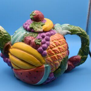 Very Nice Cook's Club Porcelain Fruit Teapot